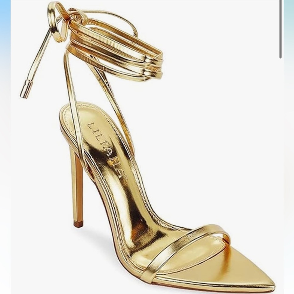 Liza Mac Gold Strappy Heels